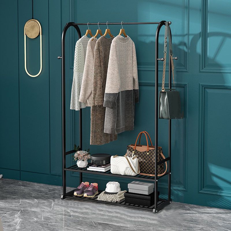 Modern Coat Hanger Storage Shelves Hall Tree Entry Hall Tree with Hooks Clearhalo 'Entry & Mudroom Furniture' 'furn' 'furn_hall_tree_coat_racks' 'Furniture' 'Hall Trees & Coat Racks' 'hall_tree_coat_racks' 1200x1200_07a8ac7d-6093-4683-9461-9d477c619a72