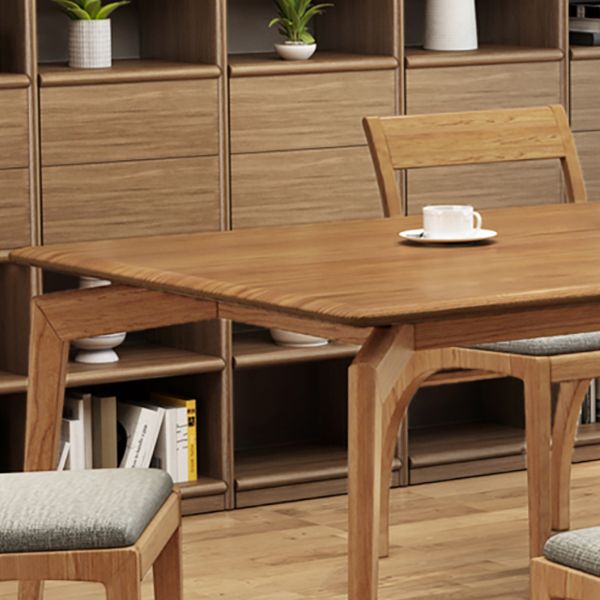 Ash Solid Wood Dining Table Mid-Century Rectangle Dining Table for Dining Room