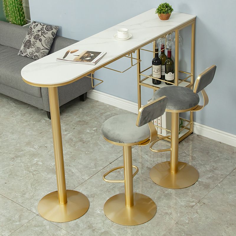 Modern Free Form Bar Dining Table Metal and Stone Bar Table for Living Room Clearhalo 'Bar Furniture' 'Bar Tables' 'bar_tables' 'furn' 'furn_bar_tables' 'Furniture' 'Kitchen & Dining Furniture' 1200x1200_07ad25ba-0a06-4583-8f99-5dd097d486de