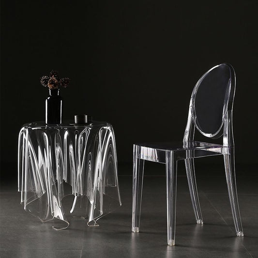 Plastic Armless Dining Chair Home Open Back Dining Side Chairs (Set of 4) Clearhalo ' kitchen&dining_furn' 'Dining Chairs' 'Dining Tables & Seating' 'dining_chair' 'furn' 'furn_dining_chair' 'Furniture' 'furniture_dining_chair' 'Kitchen & Dining Furniture' 'kitchen' 1200x1200_07ad2e96-cd6d-4892-bc78-21c1dd29a4a7