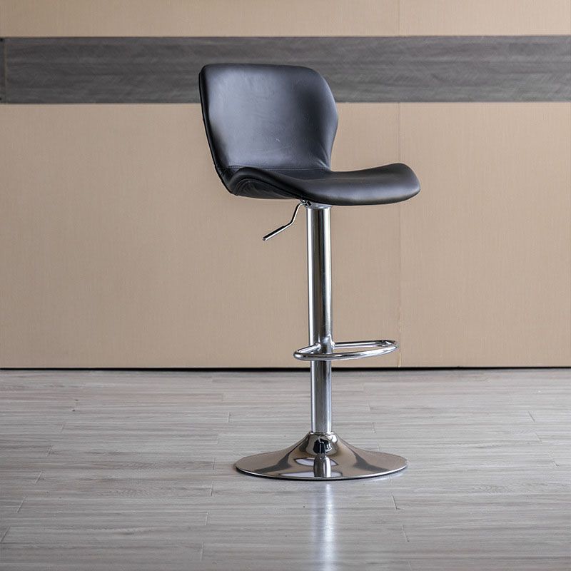 Contemporary Swivel Adjustable Height Stool Matte Finish Leather Barstool Clearhalo 'Bar Furniture' 'Bar Stools' 'bar_stools' 'furn' 'furn_bar_stools' 'Furniture' 'furniture_bar_stools' 'Kitchen & Dining Furniture' 1200x1200_07ae01e1-3520-44ff-9962-9d34ac5283e6