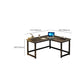 Contemporary Black Office Desk Wooden Writing Desk for Office