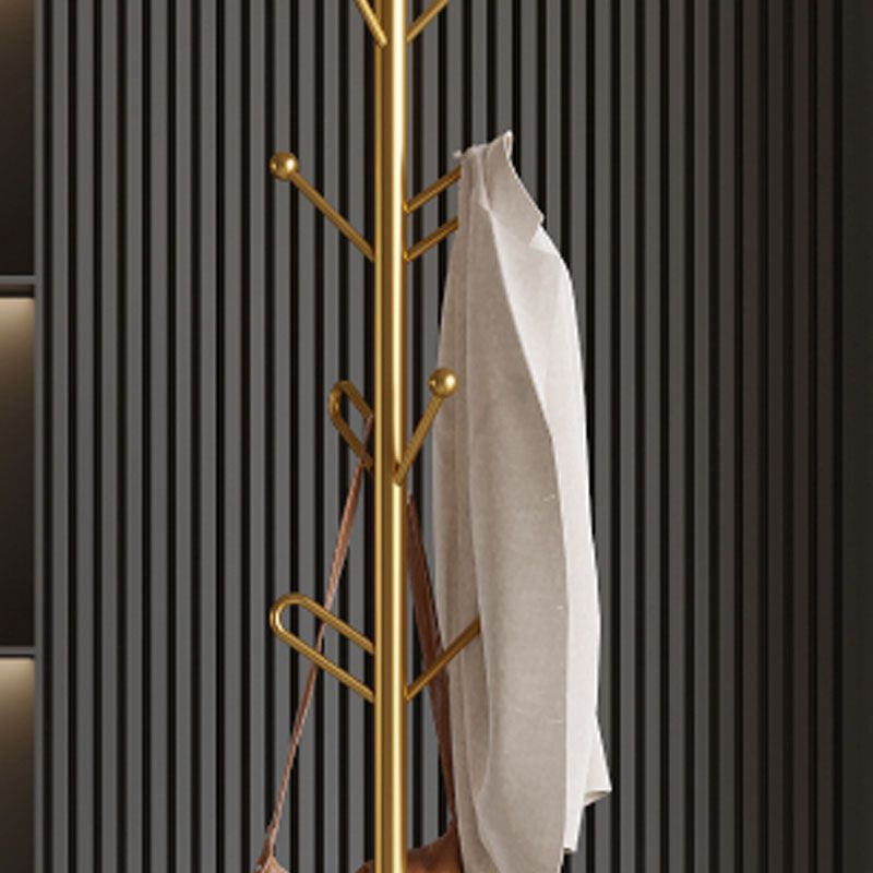 Glam Coat Rack Metal No Distressing Free Standing Entry Hall Tree Clearhalo 'Entry & Mudroom Furniture' 'furn' 'furn_hall_tree_coat_racks' 'Furniture' 'Hall Trees & Coat Racks' 'hall_tree_coat_racks' 1200x1200_07af044d-cf61-4e0f-9506-1bafa24f3ebd