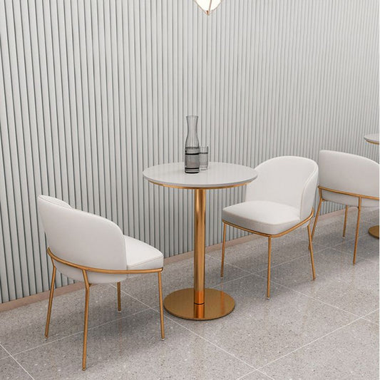 Dining Room Metal Scandinavian Dining Chair Wingback Cushioned Armless Chair Clearhalo ' kitchen&dining_furn' 'Dining Chairs' 'Dining Tables & Seating' 'dining_chair' 'furn' 'furn_dining_chair' 'Furniture' 'furniture_dining_chair' 'Kitchen & Dining Furniture' 'kitchen' 1200x1200_07af89a3-088e-4151-810f-d1e5190e6f97