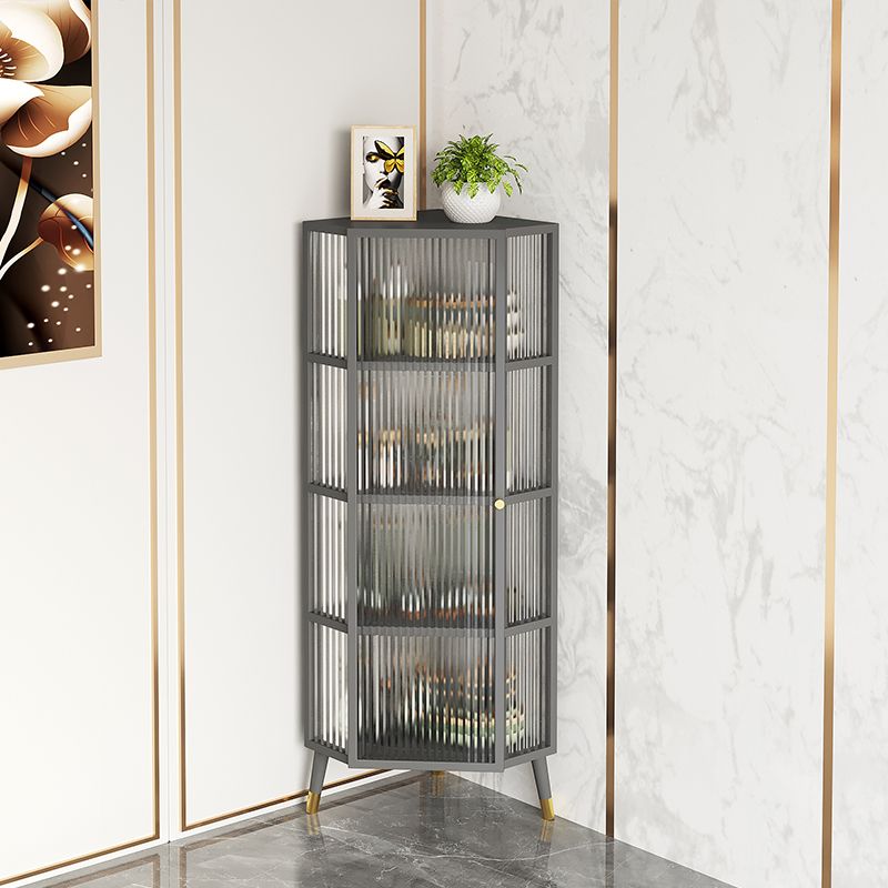 Living Room Metal Kitchen Server 16-inch Length Glass Door Dining Server Clearhalo 'buffet_sideboard' 'Buffets & Sideboards' 'furn' 'furn_buffet_sideboard' 'Furniture' 'furniture_buffet_sideboard' 'Kitchen & Dining Furniture' 1200x1200_07b041b1-633a-46bb-befc-12d222592feb