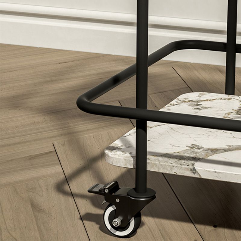 Modern Glass Top End Table with Casters Rectangular 25.6" W Shelf Included Side Table Clearhalo 'Coffee & Accent Tables' 'End & Side Tables' 'end_side_tables' 'furn' 'furn_end_side_tables' 'Furniture' 'Living Room Furniture' 1200x1200_07b07af3-c76c-434d-8ae2-b36a80df0551