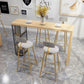 Solid Wood Counter Table with Rectangle Table Top Double Pedestal Table - 41.3" H Clearhalo 'Bar Furniture' 'Bar Tables' 'bar_tables' 'furn' 'furn_bar_tables' 'Furniture' 'furniture_bar_tables' 'Kitchen & Dining Furniture' 1200x1200_07b16c65-b6ce-401f-a681-9bb5d7c47416