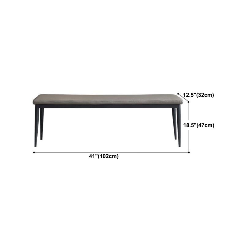 Modern Solid Color Seating Bench Upholstered Bench with Cushioned Clearhalo 'Benches' 'Chairs & Seating' 'furn' 'furn_benches' 'Furniture' 'Living Room Furniture' 1200x1200_07b225f3-caaa-4d61-95eb-e60fa6e71625