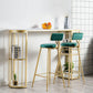 Moderno 1/3 pezzi da bar set tavolino in pietra con sgabelli alti per soggiorno