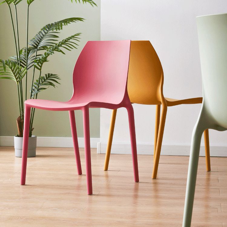 Contemporary Plastic Dining Side Chair Stackable Side Chair Set for Dining Room Clearhalo ' kitchen&dining_furn' 'Dining Chairs' 'Dining Tables & Seating' 'dining_chair' 'Furniture' 'furniture_dining_chair' 'Kitchen & Dining Furniture' 'kitchen' 1200x1200_07b488b2-38a1-4bec-a117-fd0e753ad6e7
