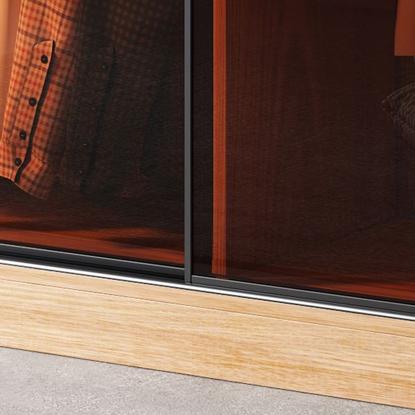 Heldere glazen deur opbergkast moderne schuifdeur garderobe voor thuis