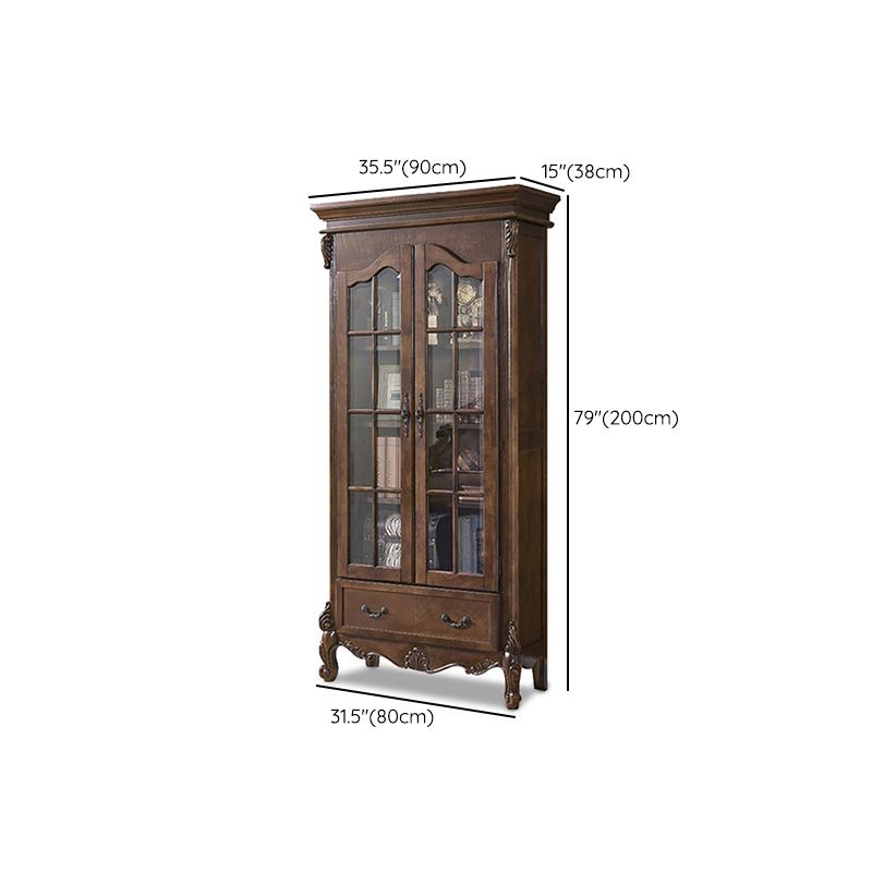 Traditional Birch Display Stand Glass Doors Standard Display Cabinet for Living Room Clearhalo 'Display & China Cabinets' 'display_china_cabinets' 'furn' 'furn_display_china_cabinets' 'Furniture' 'Kitchen & Dining Furniture' 1200x1200_07b57fcf-5d16-4cbc-823e-049c1338ec75