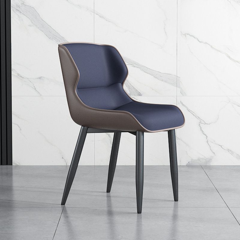 Modern Wingback Side Chair Faux Leather Upholstered Side Chair Clearhalo 'Dining Chairs' 'Dining Tables & Seating' 'dining_chair' 'furn' 'furn_dining_chair' 'Furniture' 'Kitchen & Dining Furniture' 1200x1200_07b70f26-eb2c-4124-8ab1-4ff2c996aaca