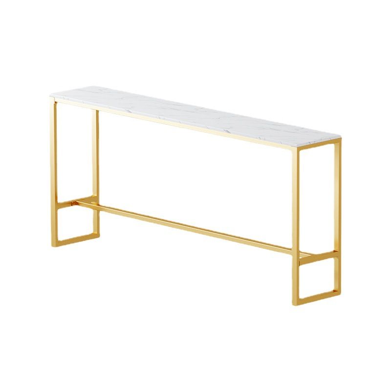 Glam Pub Table Faux Marble Bar Height Rectangle Bar Table for Indoor Clearhalo 'Bar Furniture' 'Bar Tables' 'bar_tables' 'furn' 'furn_bar_tables' 'Furniture' 'Kitchen & Dining Furniture' 1200x1200_07b80cfa-c294-4a71-af84-fcb5de6a00a4