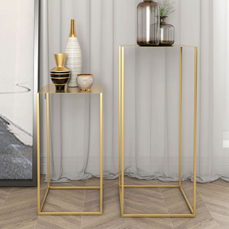 Square Metallic End Table Set Minimalist Frame Sofa Side Table