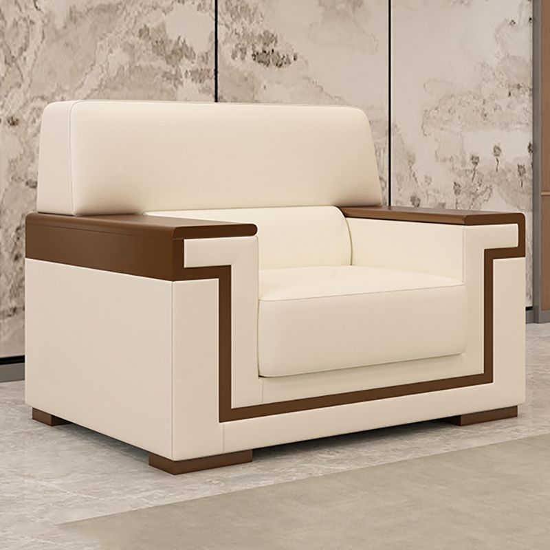 Contemporary Tight Back Standard Sofa 35.43"High Square Arm Sofa, Beige Clearhalo 'furn' 'furn_sofas' 'Furniture' 'furniture_sofas' 'kitchen' 'kitchen_sofas' 'Living Room Furniture' 'Sofa' 'sofas' 1200x1200_07bb0798-a09f-420d-beb9-67aa3b7e0de0