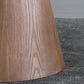 Round Convertible Dining Table Modern Solid Wood Pedestal Table in Brown