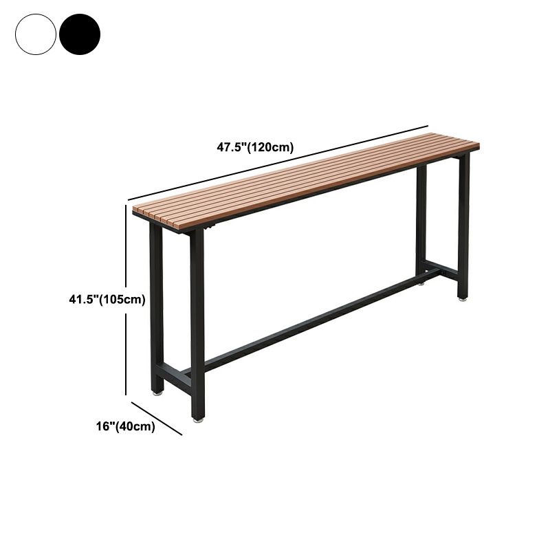Artificial Wood Bar Dining Table Modern Rectangle Bar Table with Trestle for Balcony Clearhalo 'Bar Furniture' 'Bar Tables' 'bar_tables' 'furn' 'furn_bar_tables' 'Furniture' 'Kitchen & Dining Furniture' 1200x1200_07bd9fb3-21c9-48df-a947-ecaa4d3e3435