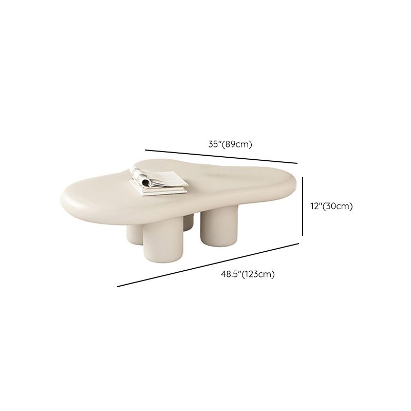 White Wood Coffee Table Free-Form Modern No Distressing Coffee Table Clearhalo 'Coffee & Accent Tables' 'Coffee Tables' 'coffee_tables' 'furn' 'furn_coffee_tables' 'Furniture' 'Living Room Furniture' 1200x1200_07bee022-1f90-4066-ba54-fb7ce0fac2a4