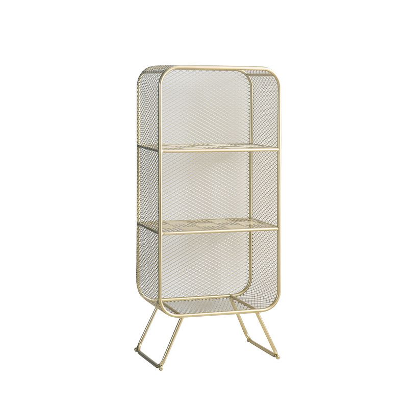 Etagere Closed Back Shelf Bookcase Vertical Metal Book Shelf for Home