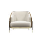 Glam Pillow Back Accent Armchair Sloped Arms Accent Armchair