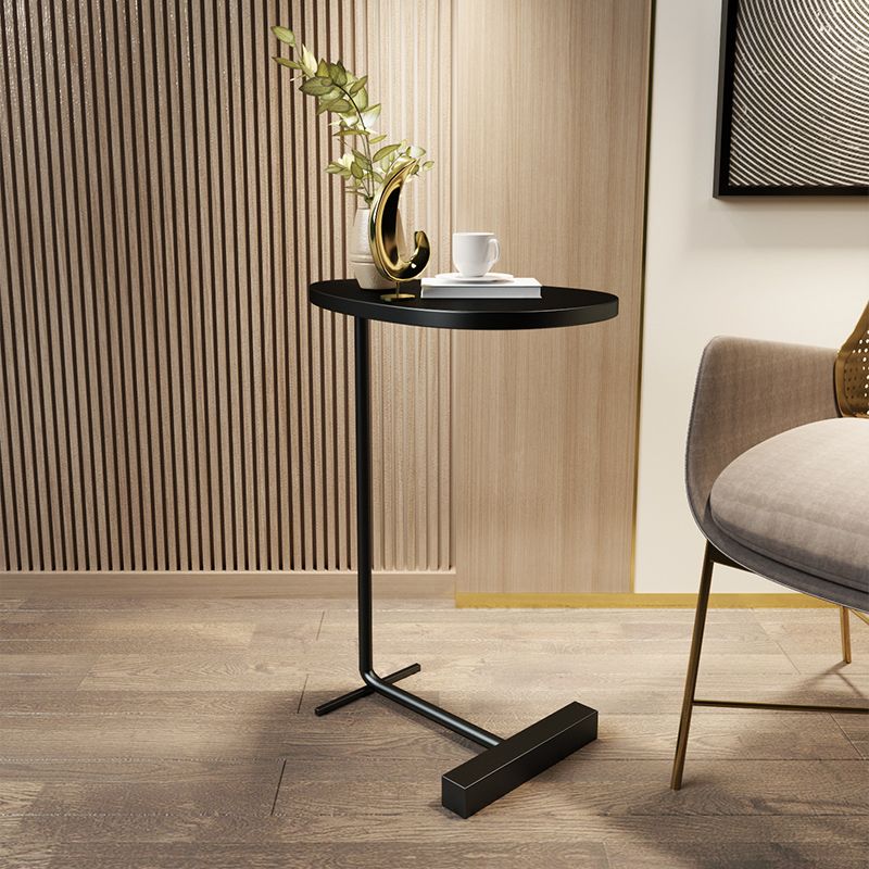 Mesa de madera de madera de 23.6 pulgadas de altura moderna de la esquina C para sala de estar