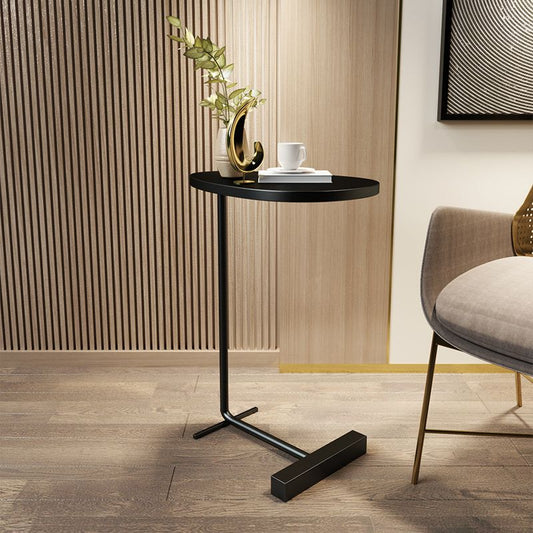 Mesa de madera de madera de 23.6 pulgadas de altura moderna de la esquina C para sala de estar