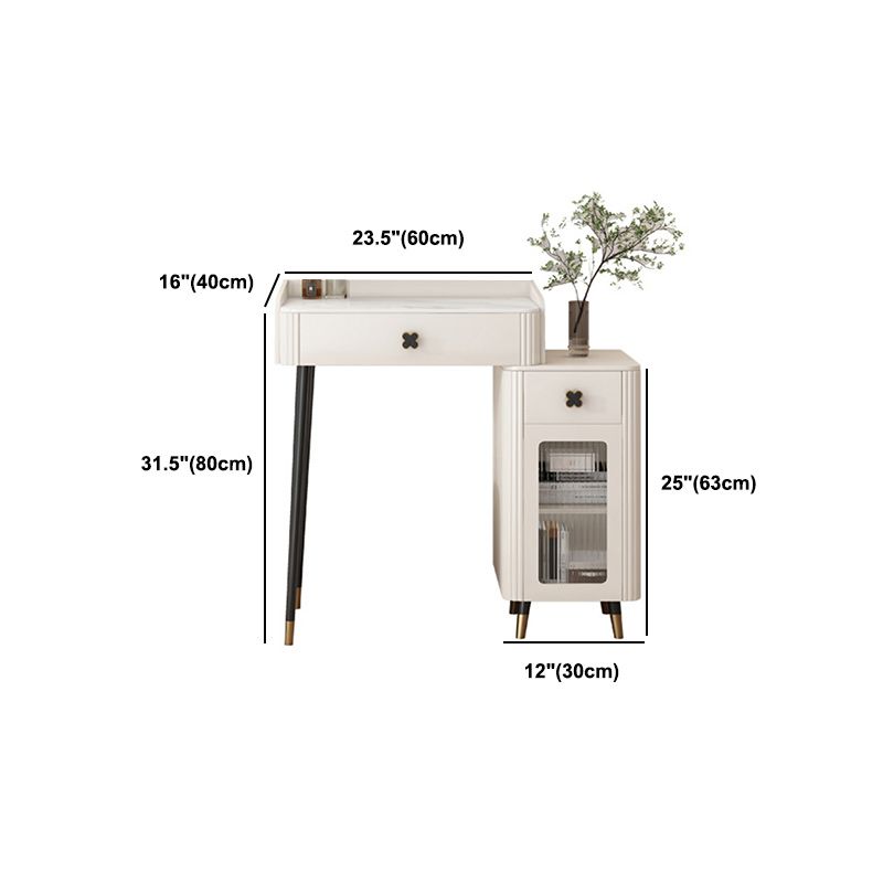 Contemporary Bedroom Storage Box Bright White Straight Feet Vanity Desk Clearhalo 'Bedroom Furniture' 'furn' 'furn_makeup_vanities' 'Furniture' 'Makeup Vanities' 'makeup_vanities' 1200x1200_07c46c2d-e643-4624-a979-fe524045579c