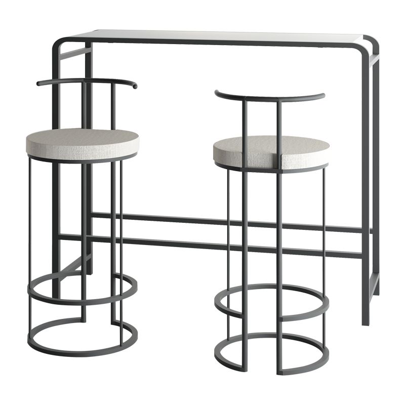 White and Pink Modern Style Bar Table in Wood and Metal Bar Table Milk Tea Shop Bar Table Clearhalo 'Bar Furniture' 'Bar Tables' 'bar_tables' 'furn' 'furn_bar_tables' 'Furniture' 'furniture_bar_tables' 'Kitchen & Dining Furniture' 1200x1200_07c545c0-9e0e-4fec-891c-ceba5fe2d802