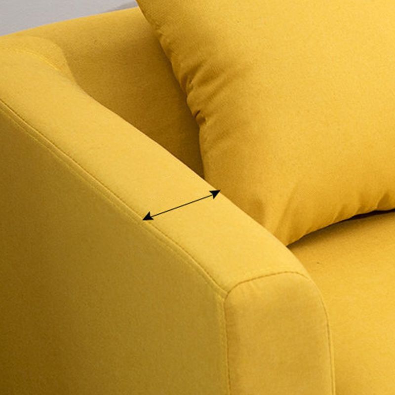 Linen Standard Square Arm Sofa Couch Contemporary Tight Back Settee