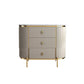 Cómoda de almacenamiento vertical de piedra Glam, cómoda para dormitorio con 3 cajones