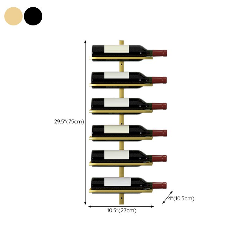 Wandgemonteerde wijnfleshouder Hedendaagse metalen wijnrekfles