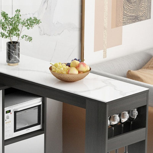 Moderner Stil Rechteck Bar Tisch Wohnzimmer Bistro Bar Schreibtisch mit Aufbewahrung