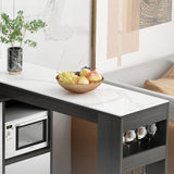 Moderne stijl rechthoekige balktafel woonkamer bistro bark bureau met opslag