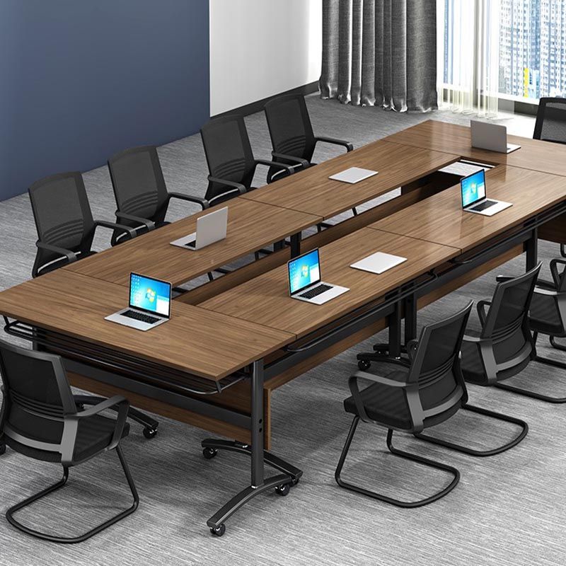 Bureau de bureau en bois moderne pliant du bureau d'écriture rectangulaire pour la maison