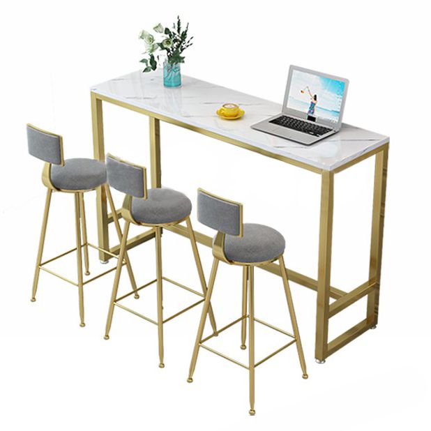 Modern Bar Dining Table Rectangle Bar Table with Trestle Base Clearhalo 'Bar Furniture' 'Bar Tables' 'bar_tables' 'furn' 'furn_bar_tables' 'Furniture' 'furniture_bar_tables' 'Kitchen & Dining Furniture' 1200x1200_07c94141-de99-421f-8f9d-a4dc492df909