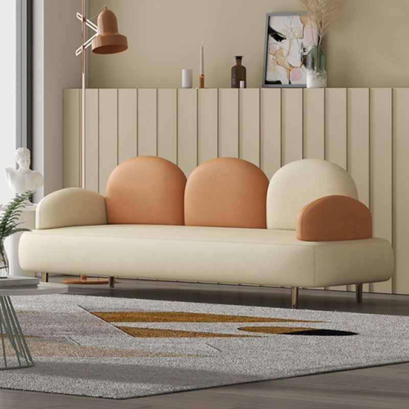 Pillow Top Arm Sofa Modern Faux Leather 31.5-In High Loveseat Clearhalo 'furn' 'furn_sofas' 'Furniture' 'furniture_sofas' 'kitchen' 'kitchen_sofas' 'Living Room Furniture' 'Sofa' 'sofas' 1200x1200_07c9c75e-c84b-4dd9-af91-e5ff36f0d4e9