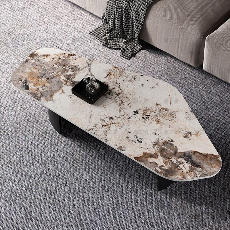 Glam Irregular Slate Top Cocktail Table Sled 15.7" H Coffee Table Clearhalo 'Coffee & Accent Tables' 'Coffee Tables' 'coffee_tables' 'furn' 'furn_coffee_tables' 'Furniture' 'Living Room Furniture' 1200x1200_07cadb4f-e2f8-4b5b-ba64-c293fbeb50bf