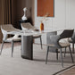 Mesa de comedor de estilo moderno mesa de doble pedestal de piedra sinterizada para el hogar