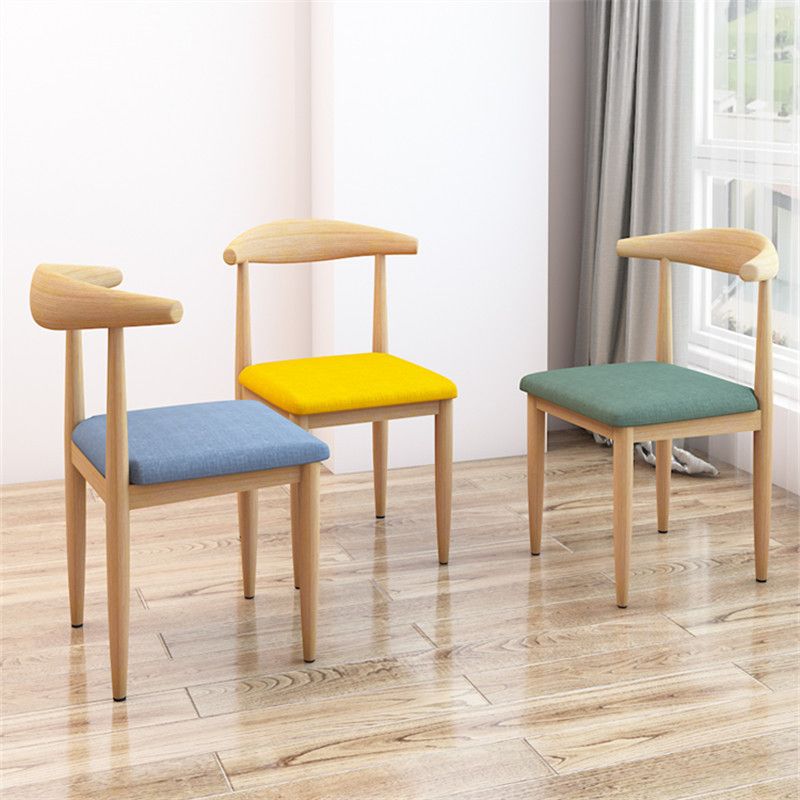 Scandinavian Style Metal Dining Chairs Dining Room Open Back Armless Dining Side Chair Clearhalo ' kitchen&dining_furn' 'Dining Chairs' 'Dining Tables & Seating' 'dining_chair' 'furn' 'furn_dining_chair' 'Furniture' 'furniture_dining_chair' 'Kitchen & Dining Furniture' 'kitchen' 1200x1200_07caee68-e52b-4e4f-b386-402b73ead73e