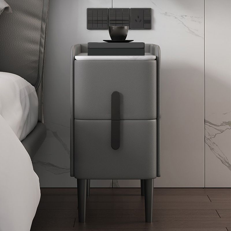 Modernos 2 cajones acento mesa de noche de mesa antiguo gabinete en la cama