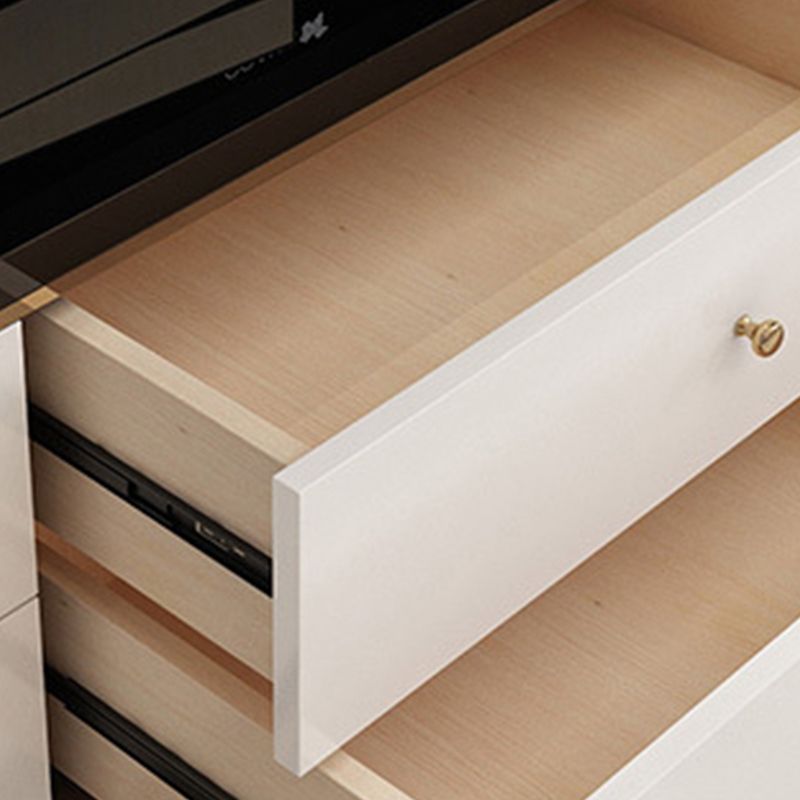 Enclosed Storage TV Media Stand Glass Media Console with Drawers Clearhalo 'furn' 'furn_tv_stands_entertainment_centers' 'Furniture' 'Living Room Furniture' 'TV Stands & Entertainment Centers' 'TV Stands & Media Storage Furniture' 'tv_stands_entertainment_centers' 1200x1200_07cc4bb5-d948-4e54-8632-53e70f21b215