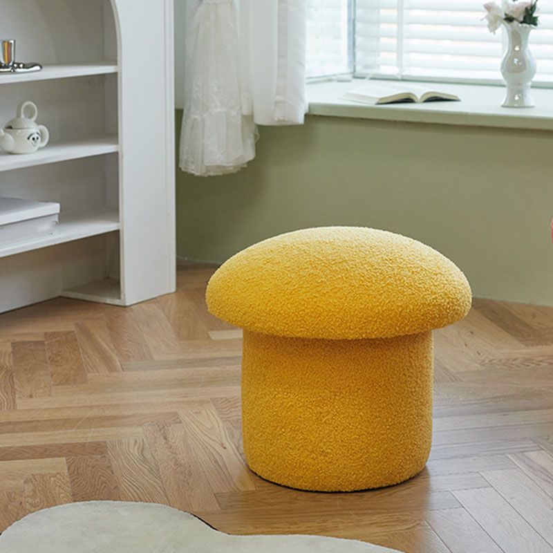 Solid Color Flannel Standard Stool Modern Style Simple Mushroom Stool Clearhalo 'furn' 'furn_ottomans_poufs' 'Furniture' 'Living Room Furniture' 'Ottomans & Poufs' 'ottomans_poufs' 1200x1200_07ccb3b5-d8df-430f-a252-4a9db4da0722