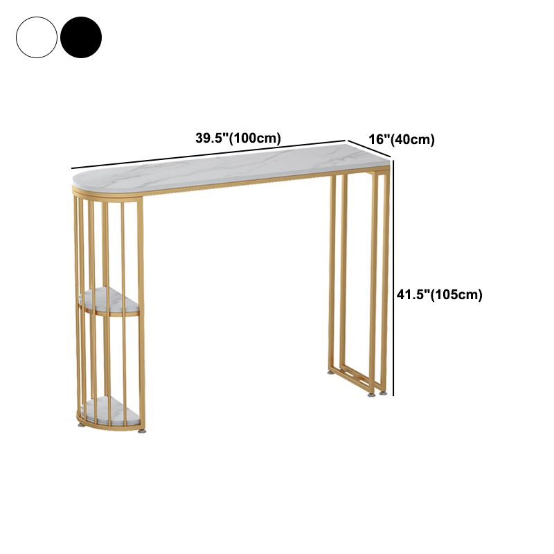 Contemporary Stone Storage Bistro Dining Table Double pedestal Indoor Patio Bar Table Clearhalo 'Bar Furniture' 'Bar Tables' 'bar_tables' 'furn' 'furn_bar_tables' 'Furniture' 'furniture_bar_tables' 'Kitchen & Dining Furniture' 1200x1200_07d00aa6-bf49-45f8-99ea-0617f532b0d0