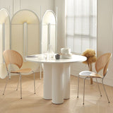Round Dining Site Table Simple Style Solid Wood Table,35.4"L x 35.4"W x 29.5"H Clearhalo ' dining_table' 'Dining Tables & Seating' 'Dining Tables' 'furn' 'furn_dining_table' 'Furniture' 'furniture_dining_table' 'Kitchen & Dining Furniture' 'kitchen&dining_furn' 'kitchen' 'kitchen_dining_table' 1200x1200_07d0b092-03ea-4ce7-bc92-aa8aa62eb7c9
