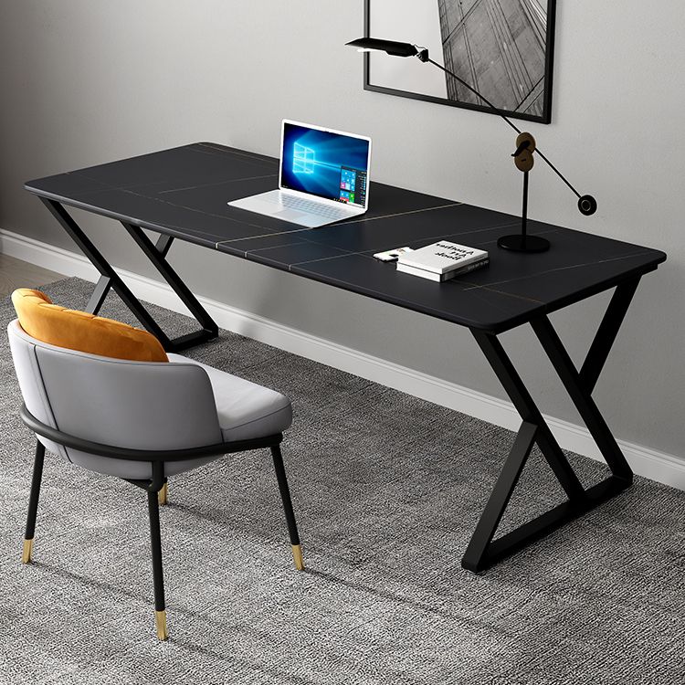Rectangle Sintered Stone Two-Color Dining Table Simplicity Double Pedestal Table for Dining Room Clearhalo ' dining_table' 'Dining Tables & Seating' 'Dining Tables' 'furn' 'furn_dining_table' 'Furniture' 'furniture_dining_table' 'Kitchen & Dining Furniture' 'kitchen&dining_furn' 'kitchen' 'kitchen_dining_table' 1200x1200_07d0dbe6-48e0-45be-a845-3449c509a725