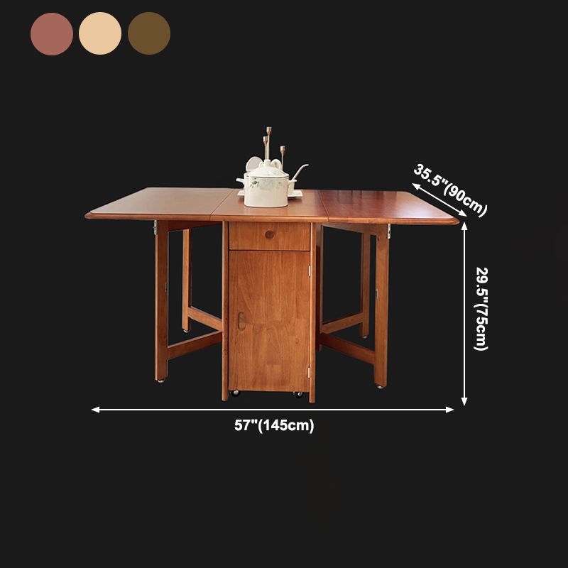 Mid-Century Modern Dining Table Rectangle Solid Wood Drop-Leaf Dining Table for Home Use Clearhalo ' dining_table' 'Dining Tables & Seating' 'Dining Tables' 'furn' 'furn_dining_table' 'Furniture' 'furniture_dining_table' 'Kitchen & Dining Furniture' 'kitchen&dining_furn' 'kitchen' 'kitchen_dining_table' 1200x1200_07d1eeed-5af5-4406-9053-45df0bc023c9