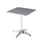 Stainless Steel Dining Table Industrial Pedestal Dining Table in Stainless Steel
