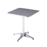 Stainless Steel Dining Table Industrial Pedestal Dining Table in Stainless Steel