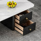 2 - Drawer Irregular Slate Coffee Table 15.7" H 1 Single Coffee Cocktail Table Clearhalo 'Coffee & Accent Tables' 'Coffee Tables' 'coffee_tables' 'furn' 'furn_coffee_tables' 'Furniture' 'Living Room Furniture' 1200x1200_07d32ef1-9a1e-4414-9cab-41332256fbdd